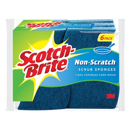 3M Scotch-Brite Non-Scratch Scrubber Sponge For Multi-Purpose 4.4 in. L 6 pk 526-5
